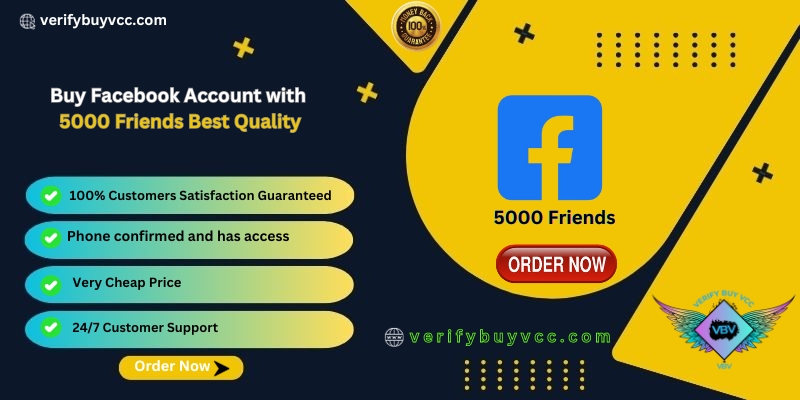 Buy Facebook Account with 5000 Friends - 100% | Bulk | Aged | PVA